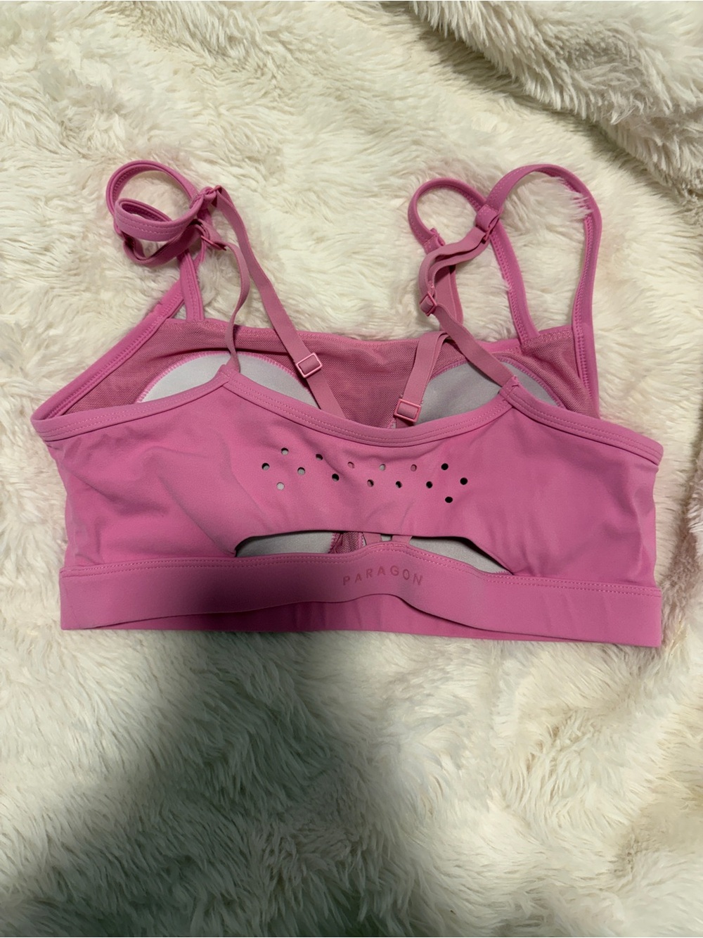 PARAGON Rose Pink Adjustable-Strap Sports Bra